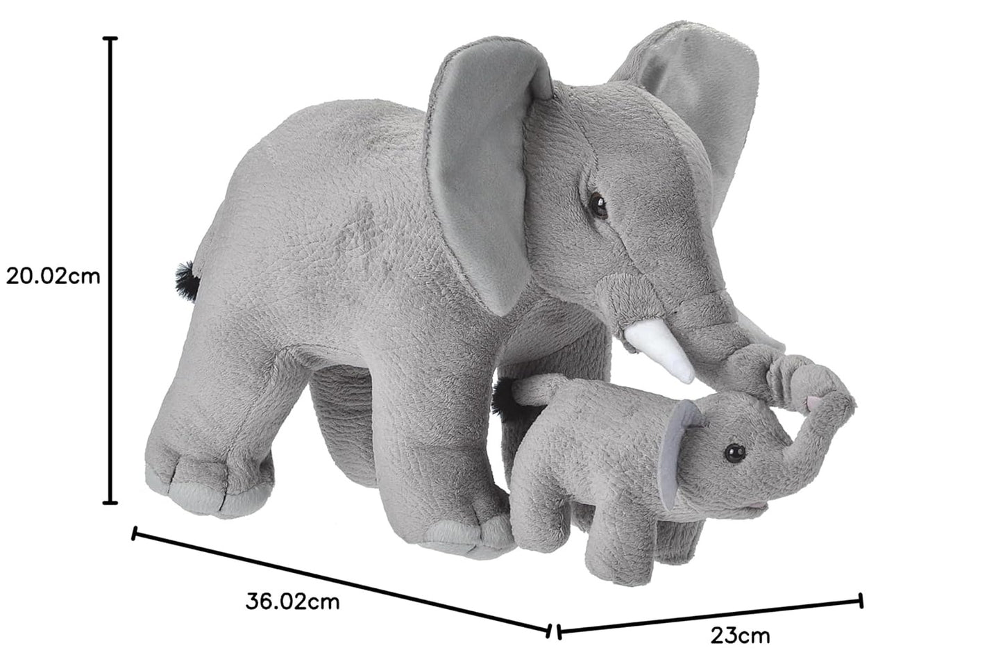 Wild Republic Mom & Baby Stuffed Animal 15 (Elephant)