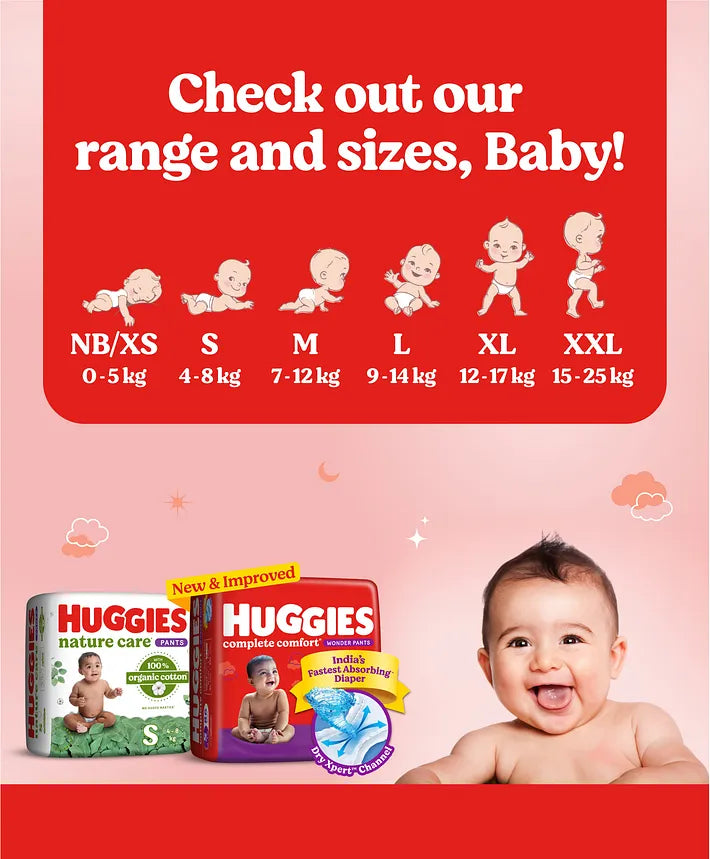 Huggies Complete Comfort Wonder Baby Diaper Pants, Extra Large (XL) Size, 13 Pieces