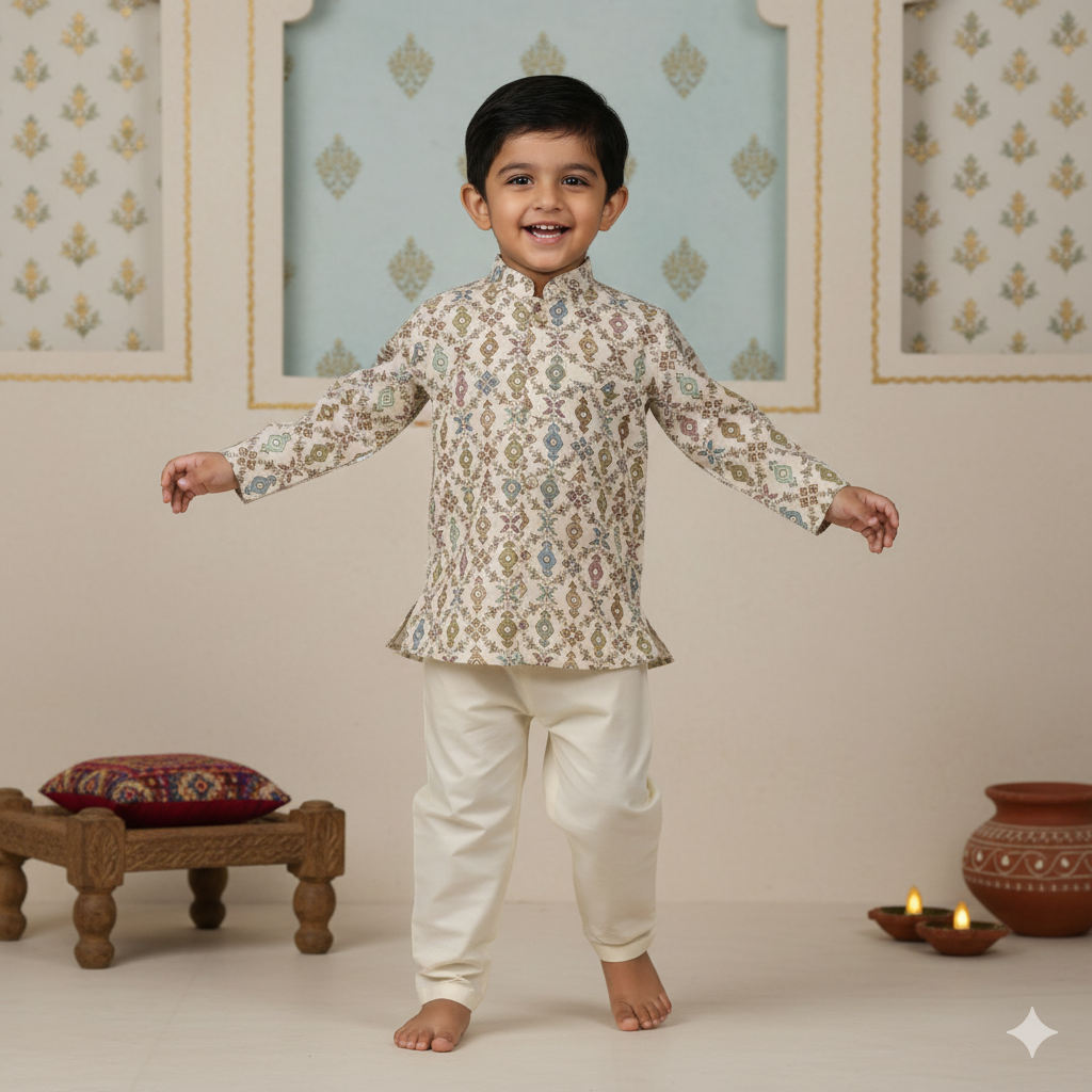 Festive Royalty – Archies Boys’ 3-Piece Ethnic Set