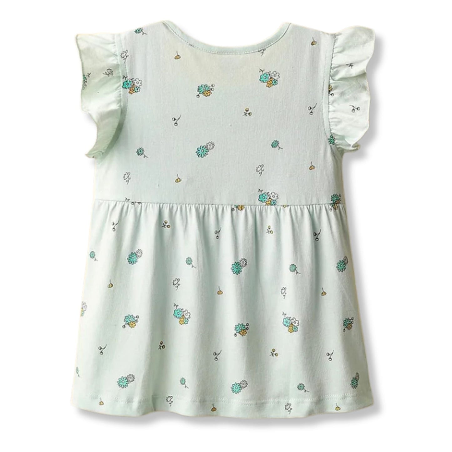 Zero Sunny Blooms: Light Green Frock + Comfy Bloomer Set