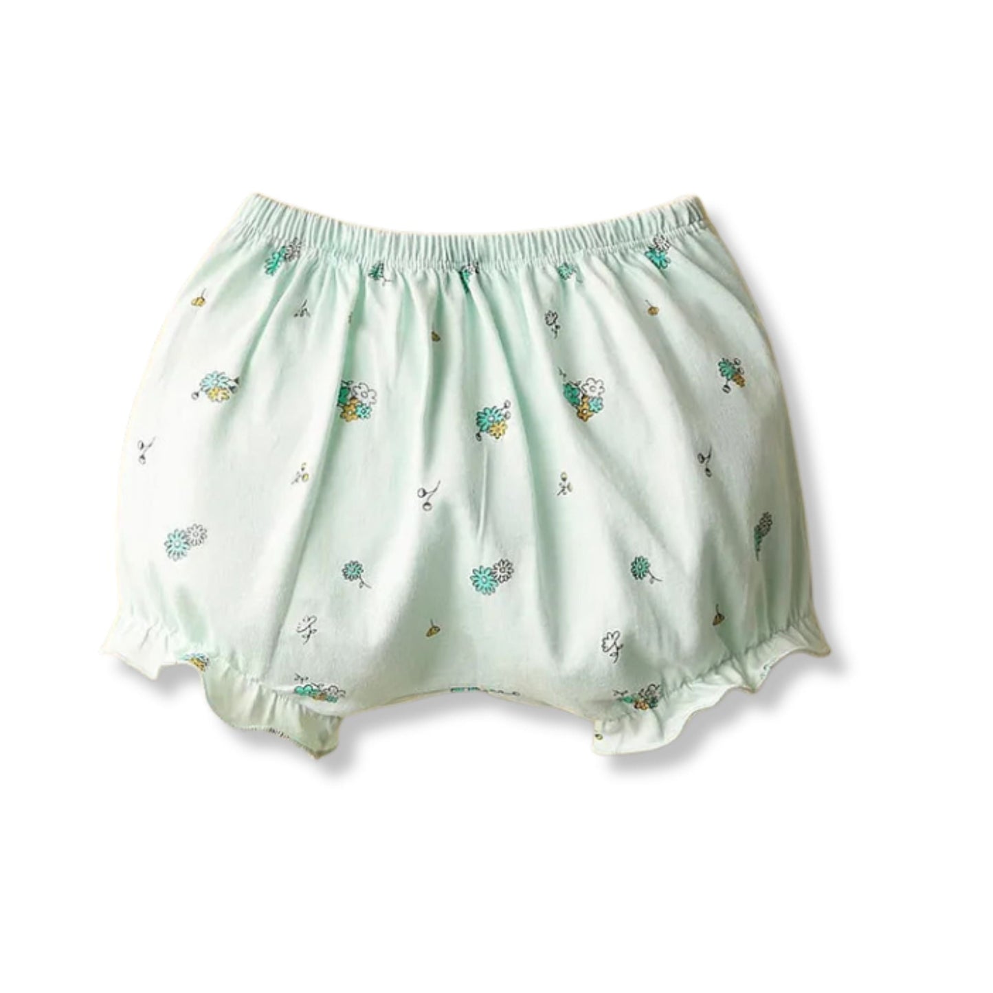 Zero Sunny Blooms: Light Green Frock + Comfy Bloomer Set