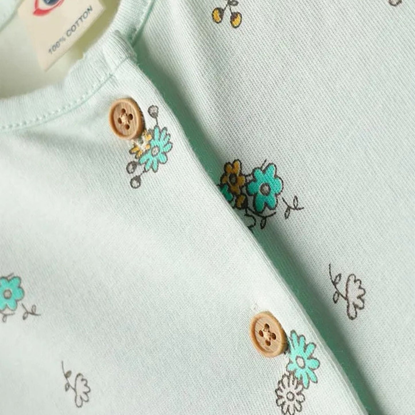 Zero Sunny Blooms: Light Green Frock + Comfy Bloomer Set