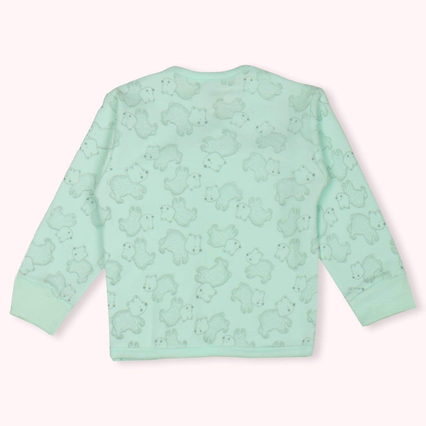 Cozy Critter Crew: Pink Rabbit Light Green Cotton PJ Set