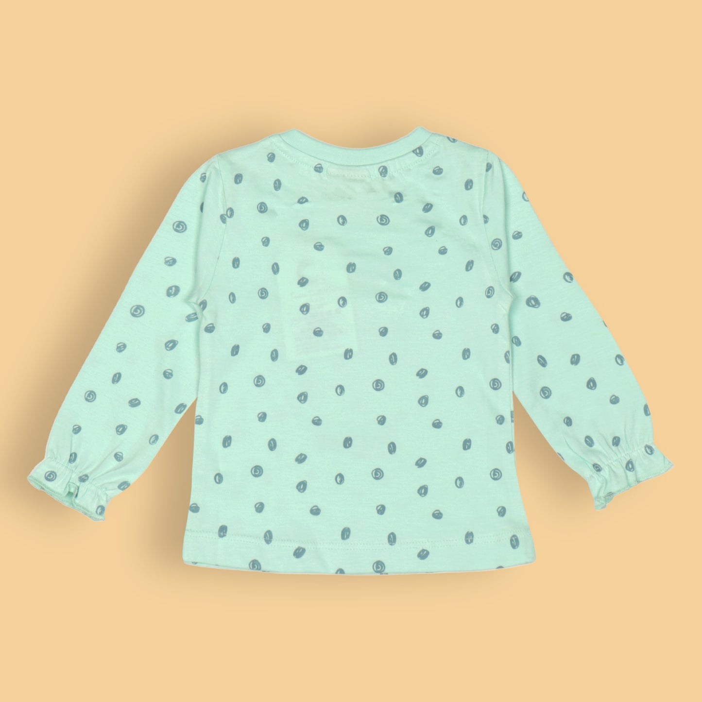 Cucumber Girls’ Nature Jungle Tee – Light Green Full Sleeve, Animal Print, Soft Cotton, Perfect for Outdoor Explorers