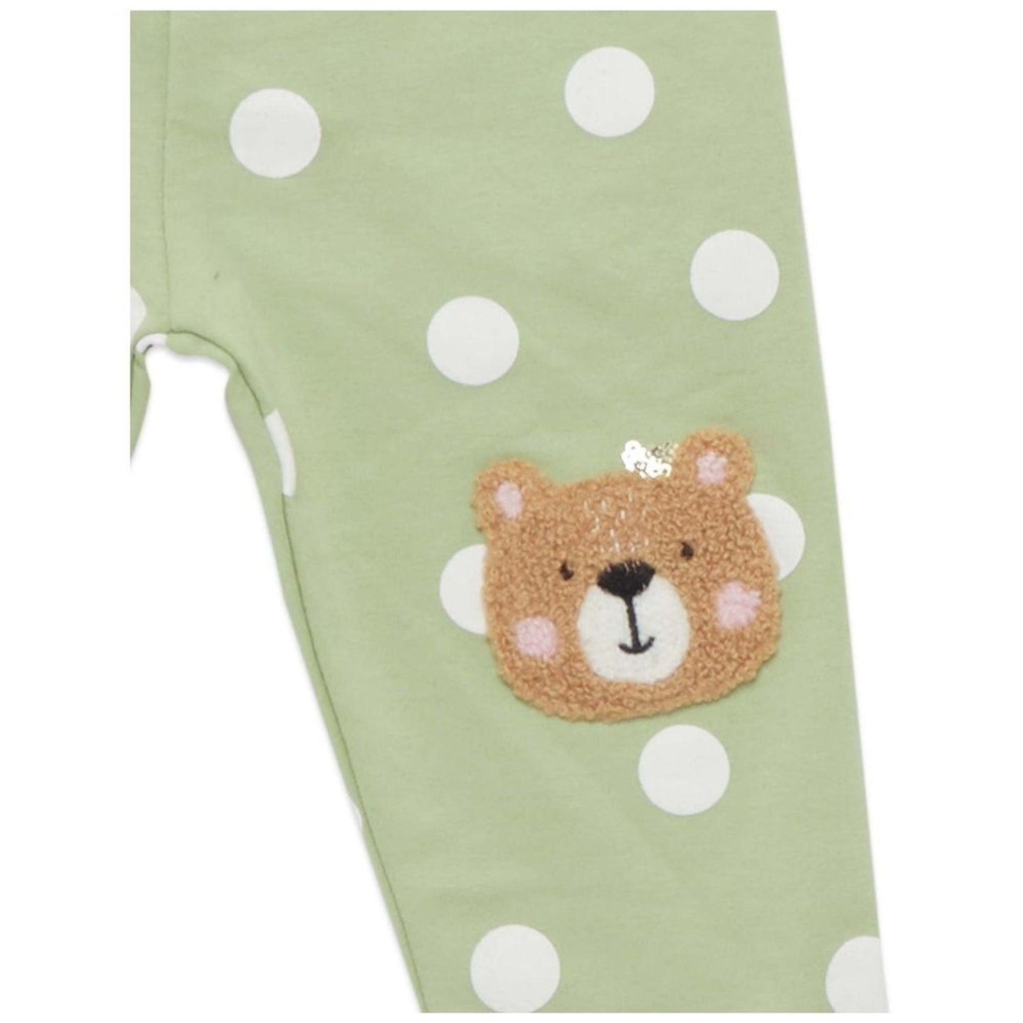 Little Kangaroos Girls’ Applique Cotton Blend Leggings