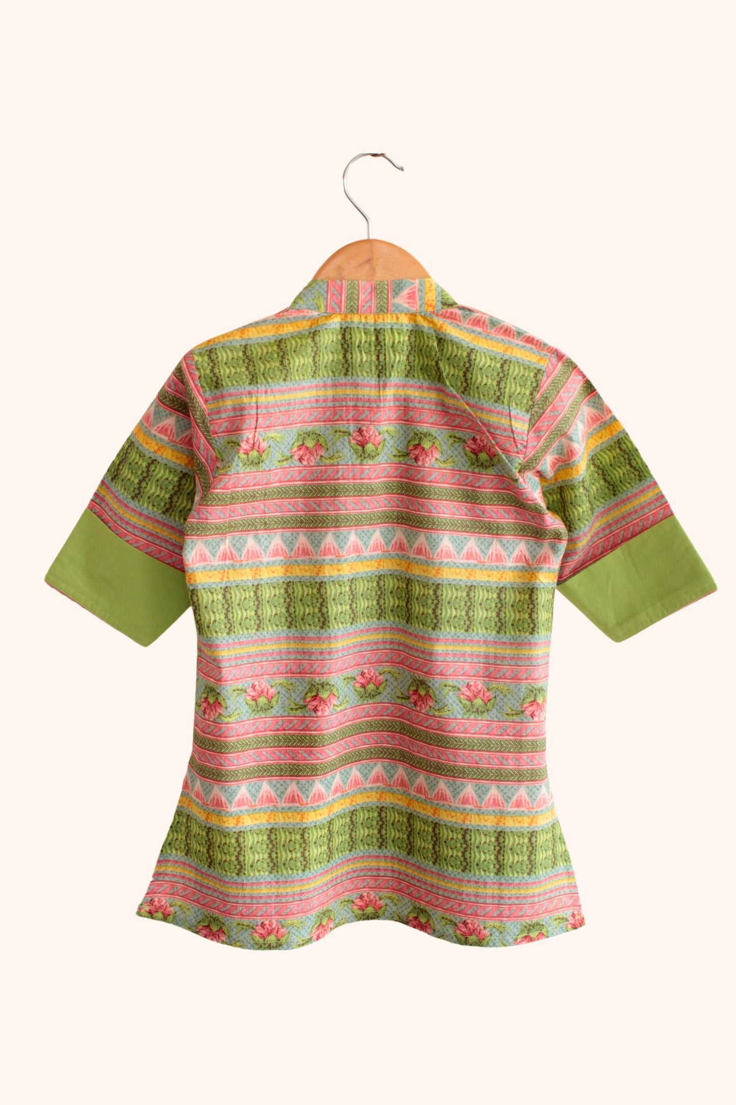 Peekaboo Boy’s Light Green All-Over Print Kurta with Comfortable Cotton Dhoti