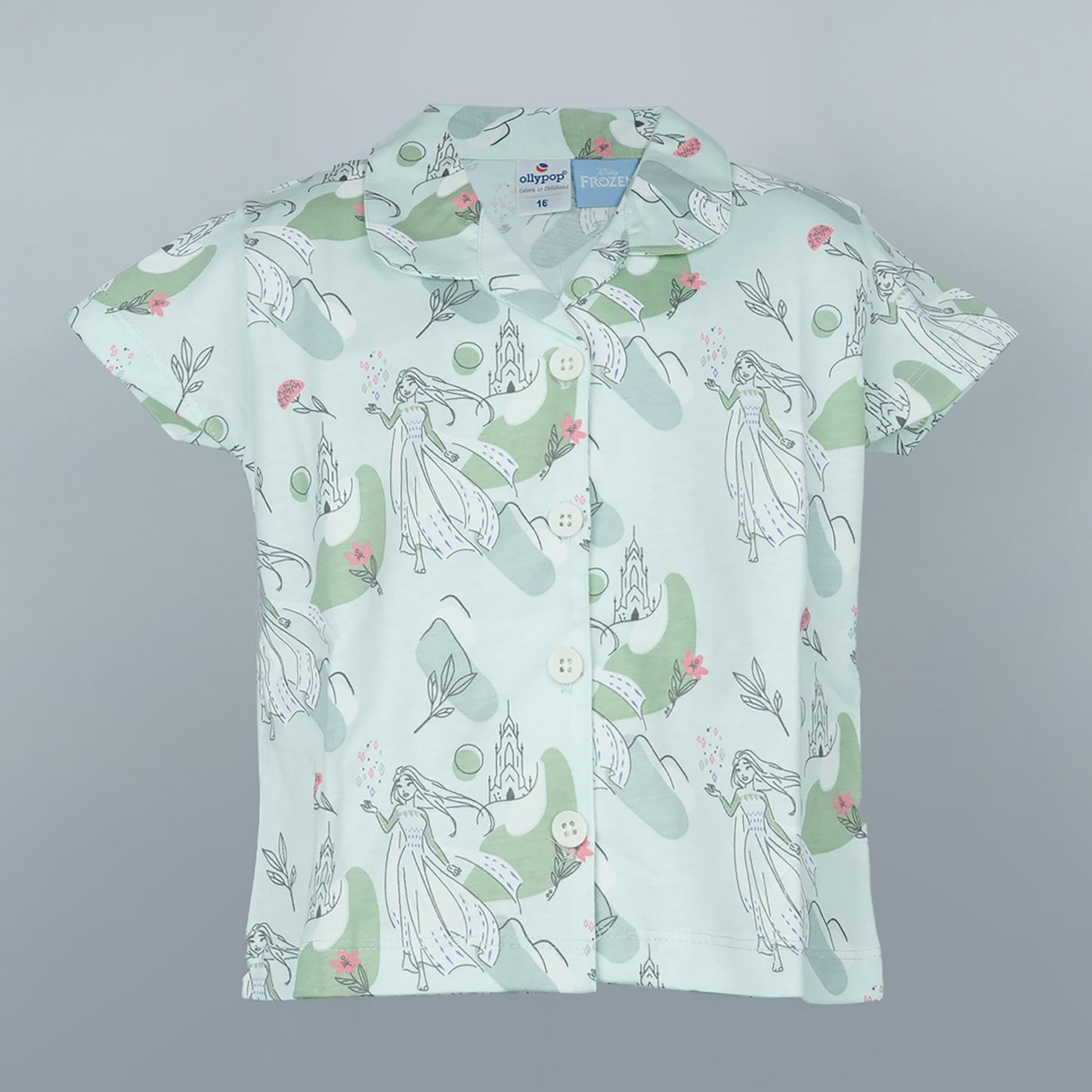 Light Green AOP Nightwear Pyjama Set