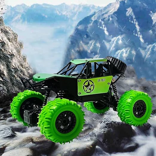 Remote Control Monster Truck RC Car Rock Crawler High Speed Racing Car Rechargeable Rally Car (Green)