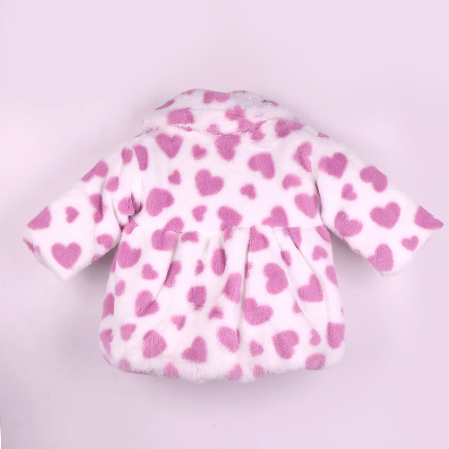 Warmth+ Lilac Fur Jacket with Collar Neck | Little Kangaroos Girls Full Sleeve Zip-Up