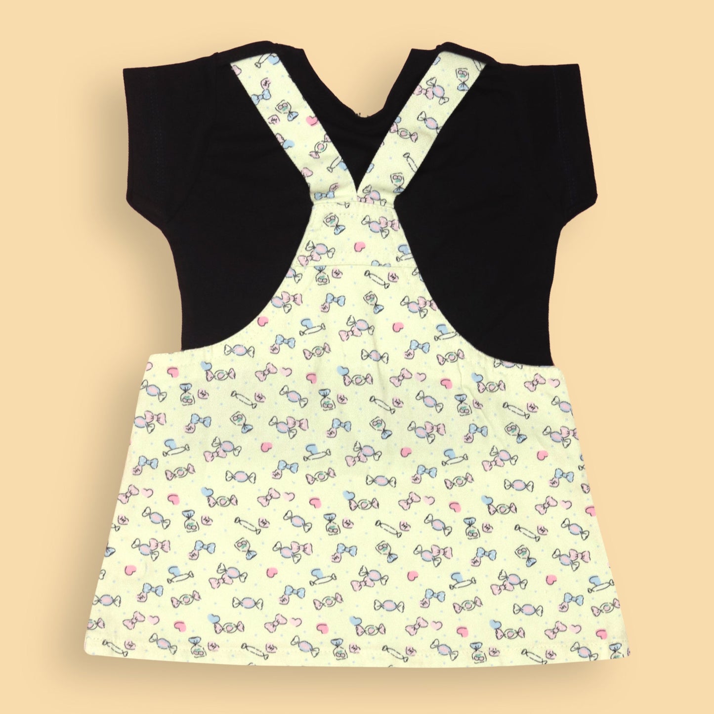 Orrigany Mint Cotton Half Sleeves Girls Dungaree Jumpsuit