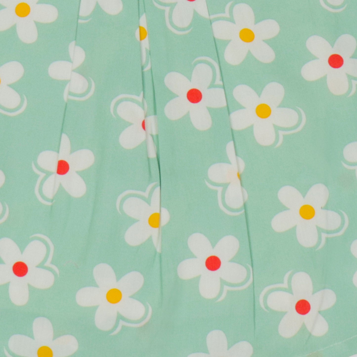 Pretty Mint Floral Frock For Girls – Dew Drop Sleeveless Cool+ Sinker Set With Flared Design & Panty