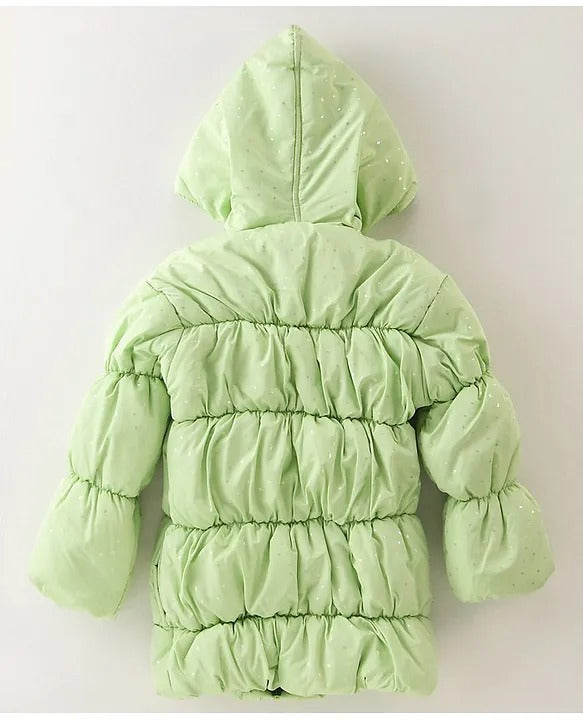 Stylish & Snug – Girls’ Mint Quilted Jacket with Bag Combo