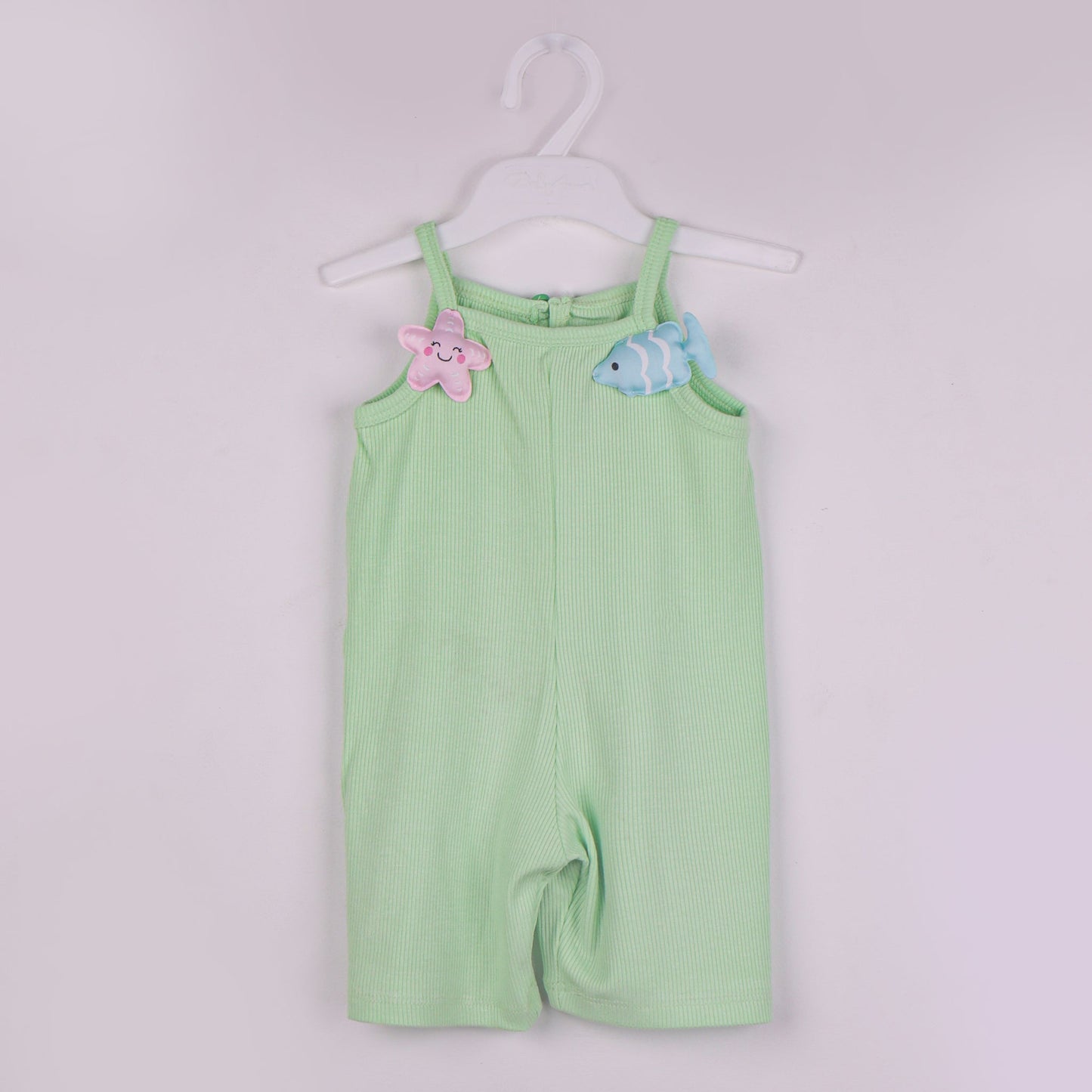 Beach Ready – Girls’ Mint Singlet Sleeve Jumpsuit