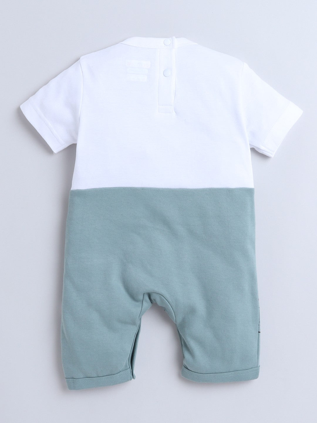 Bumzee’s unisex romper: cozy cotton, half sleeves, and playful “WHALES” placement print!