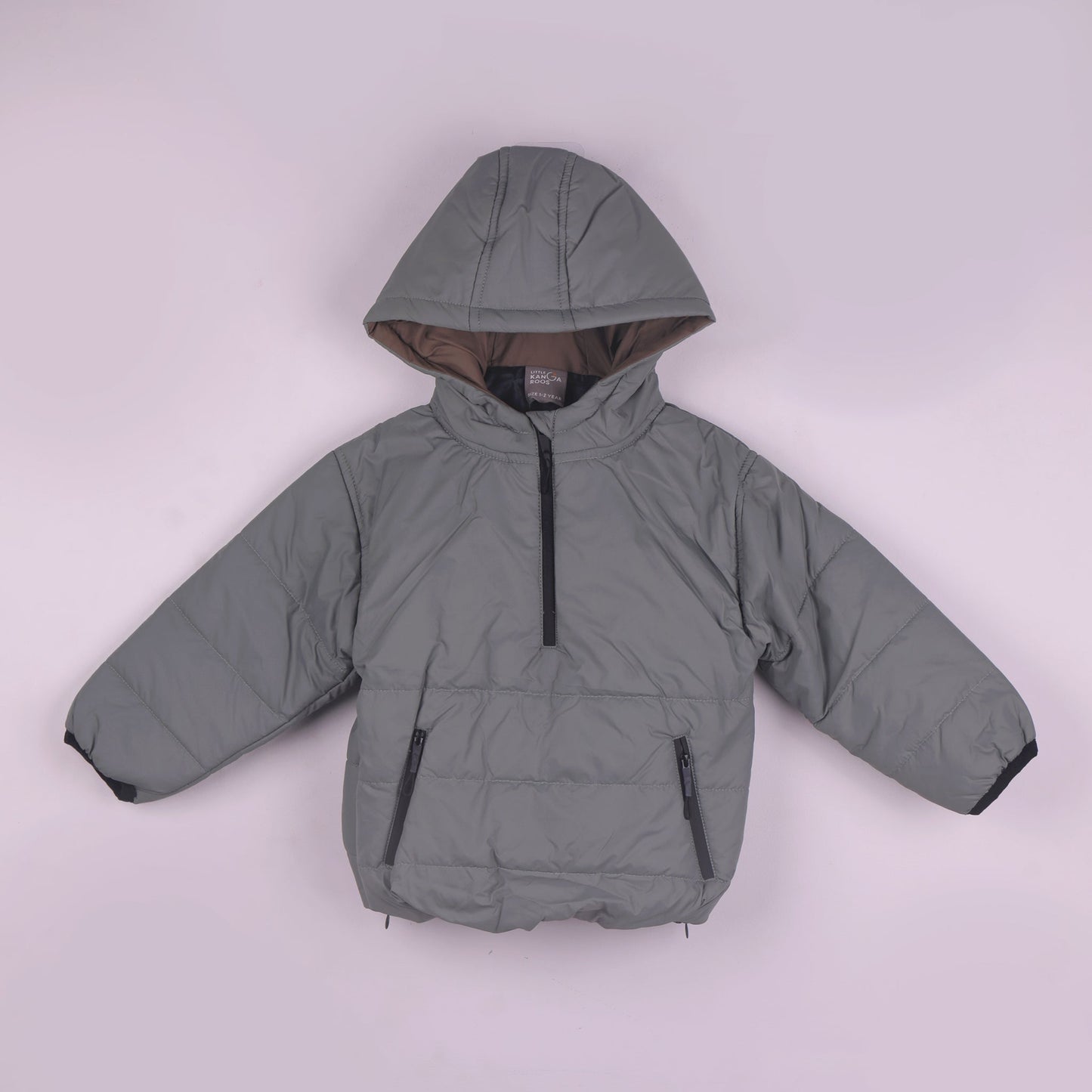 Keep Warm Outdoors: Little Kangaroos Sea Green Quilted Jacket for Boys