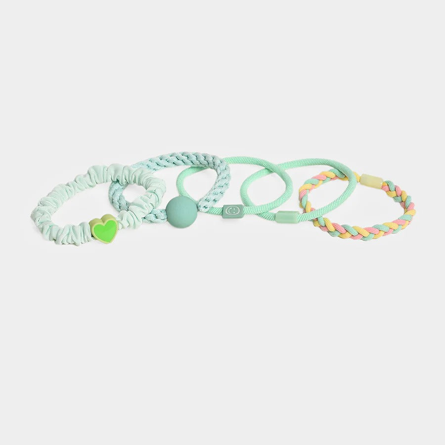 Miarcus Elegant Sea Green Hair Ties Set – Perfect for Fashion