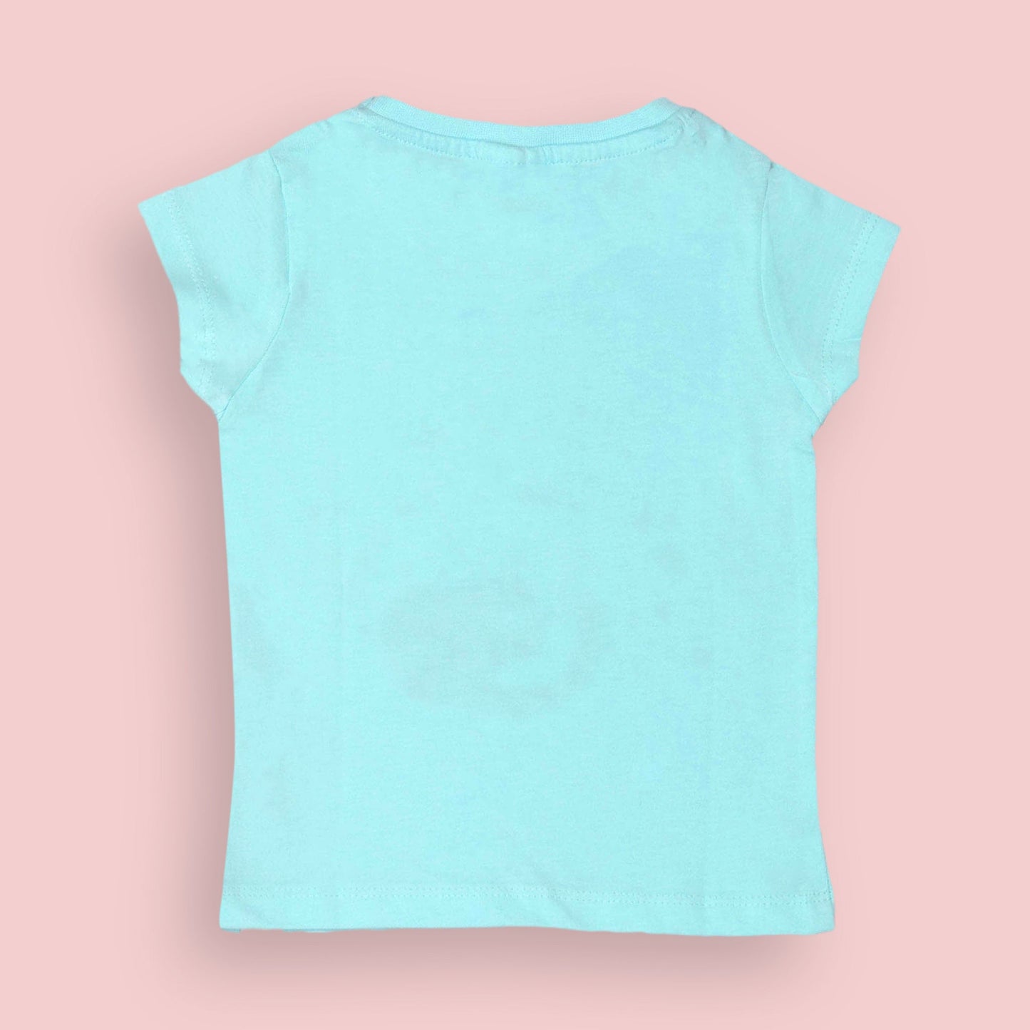 Ollypop Aqua Blue Sinker Knit Top with Notes of Joy Rhythm of Life Print