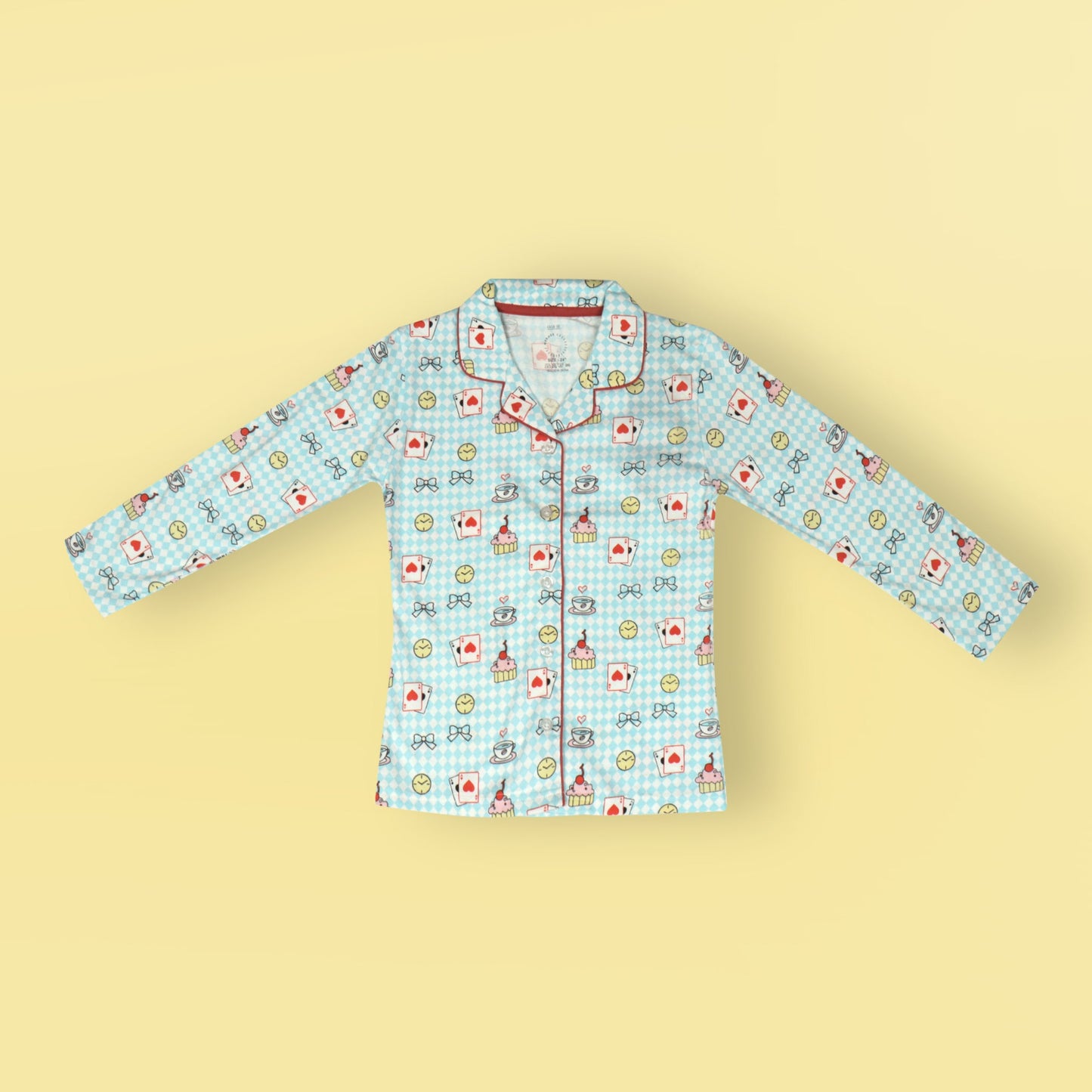 CASA DE NEENEE Bengaluru Bedtime Bliss – Cozy Aqua Blue Clock Print Nightwear Set for Sweet Dreams