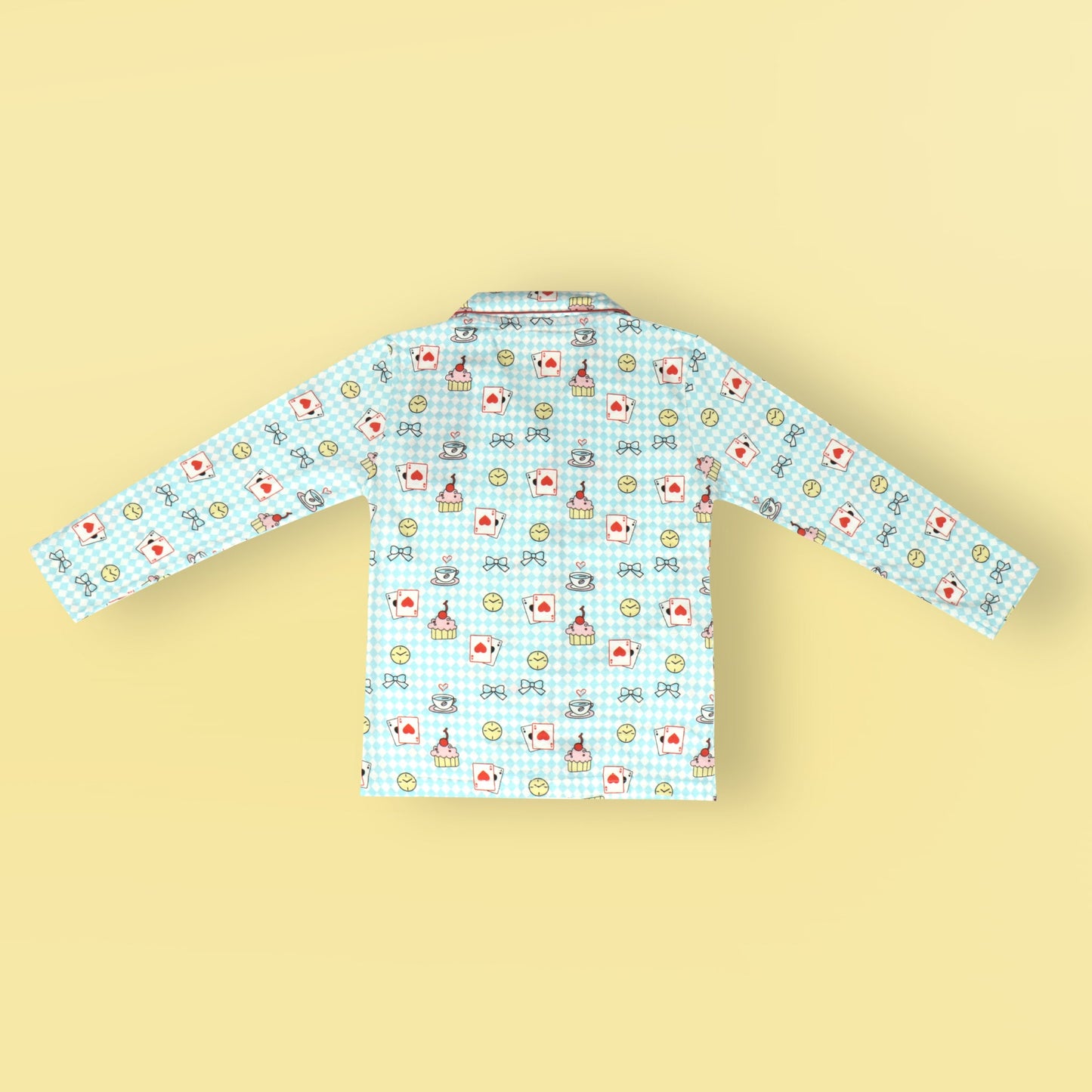 CASA DE NEENEE Bengaluru Bedtime Bliss – Cozy Aqua Blue Clock Print Nightwear Set for Sweet Dreams