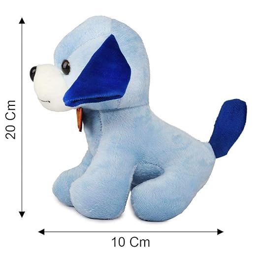 Webby Aqua Blue Soft Plush Standing Dog Toy – Unisex Stuffed Animal for Imagination & Movement, Perfect for Travel & Play (3+ Years)