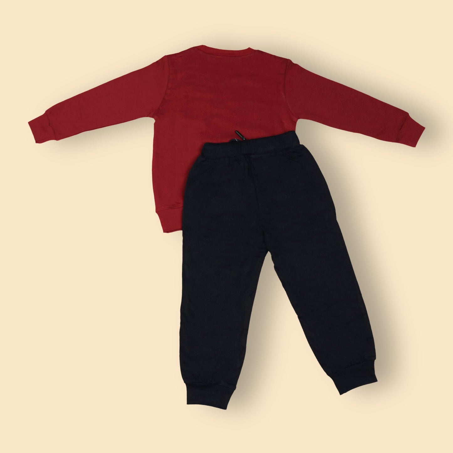 OlioKids Boys' 2-Piece Cotton Blend Set – Printed Sweatshirt & Knee-Length Joggers