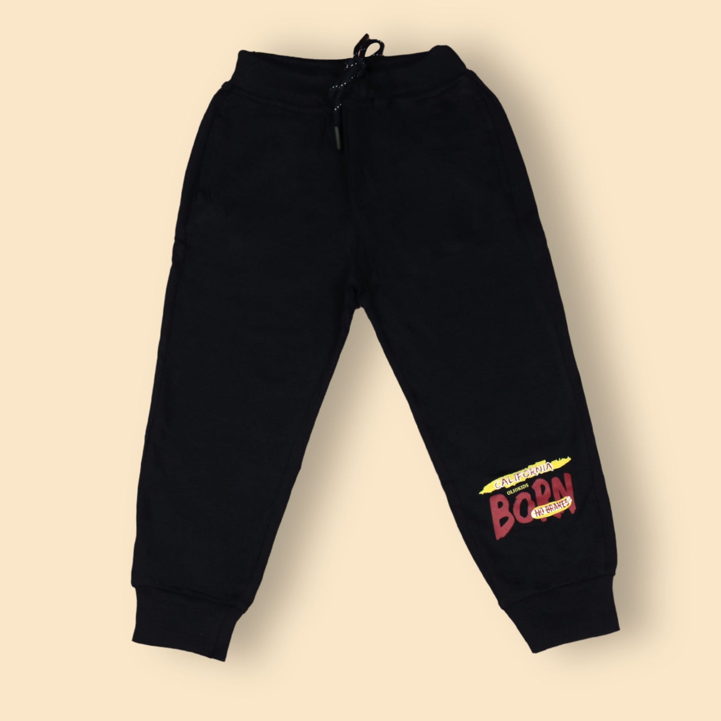 OlioKids Boys' 2-Piece Cotton Blend Set – Printed Sweatshirt & Knee-Length Joggers