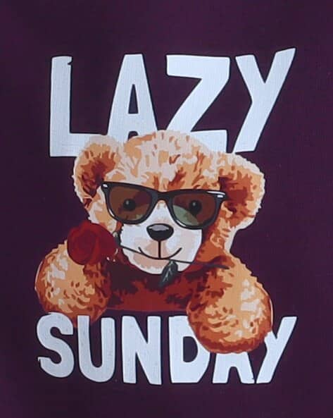 Warmth with a Whirl of Charm And A Lazy Sunday - Maroon Sweatshirt For Girls