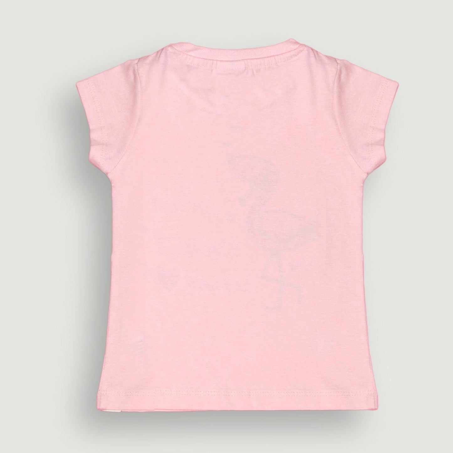 Ollypop Pink Sinker Knit Half Sleeves Top with Spread Sweet Love Print