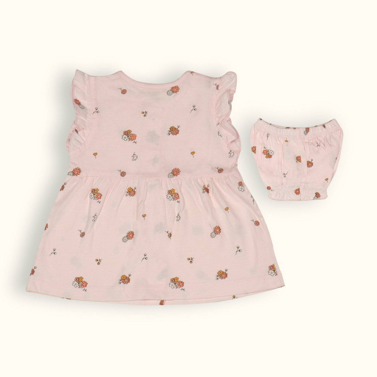 Zero Girls' Sweet Summer Bloom Frock Set Light Pink Floral Cotton Magic!