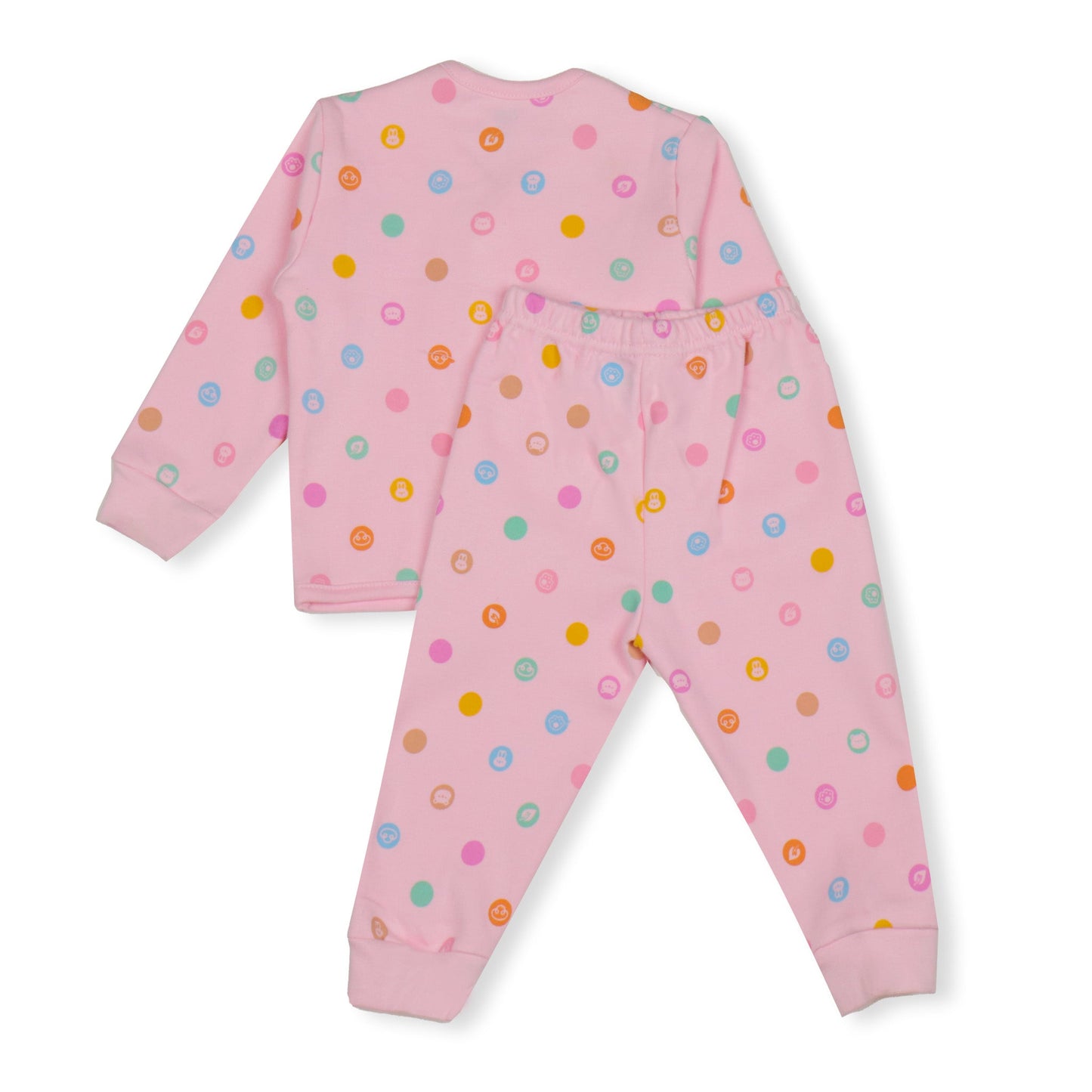 Pink Rabbit Chill: Cozy Light Pink Pajama Set for Fun Winter Nights