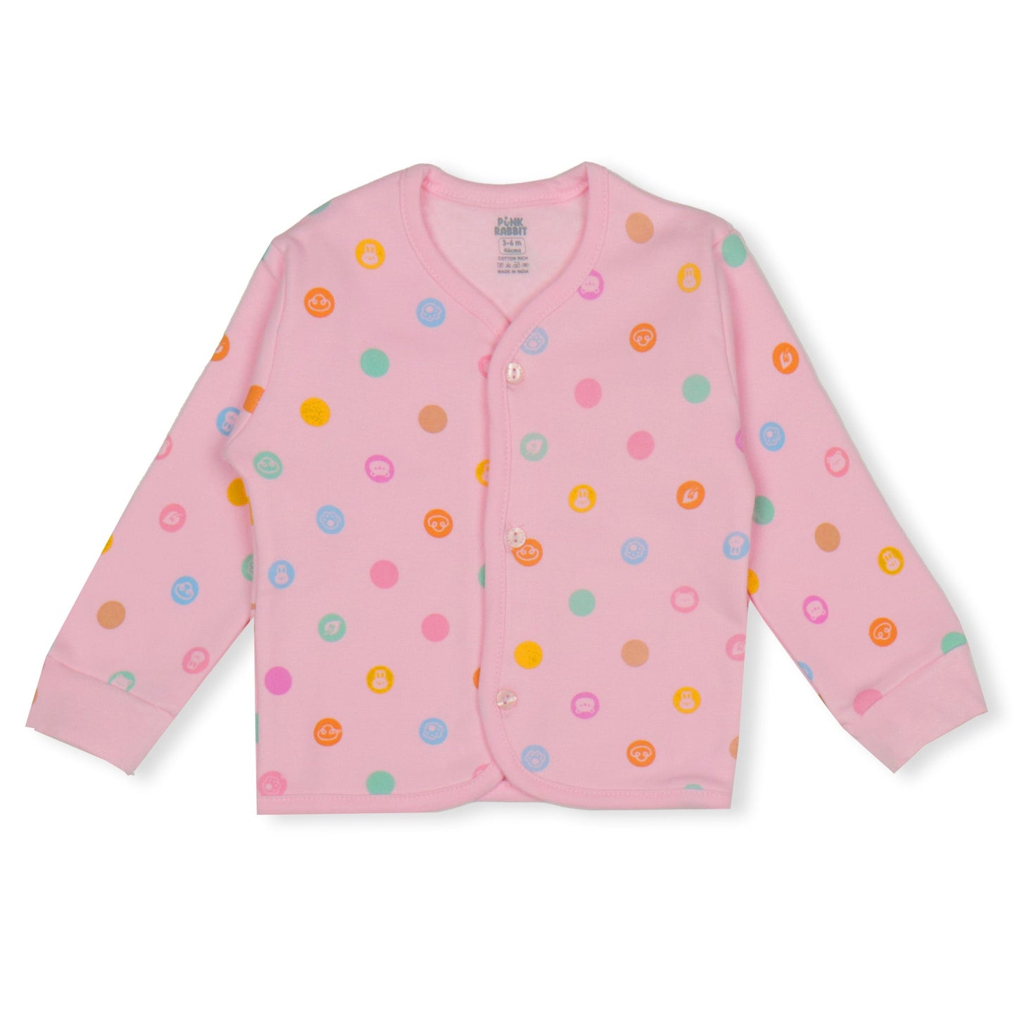 Pink Rabbit Chill: Cozy Light Pink Pajama Set for Fun Winter Nights