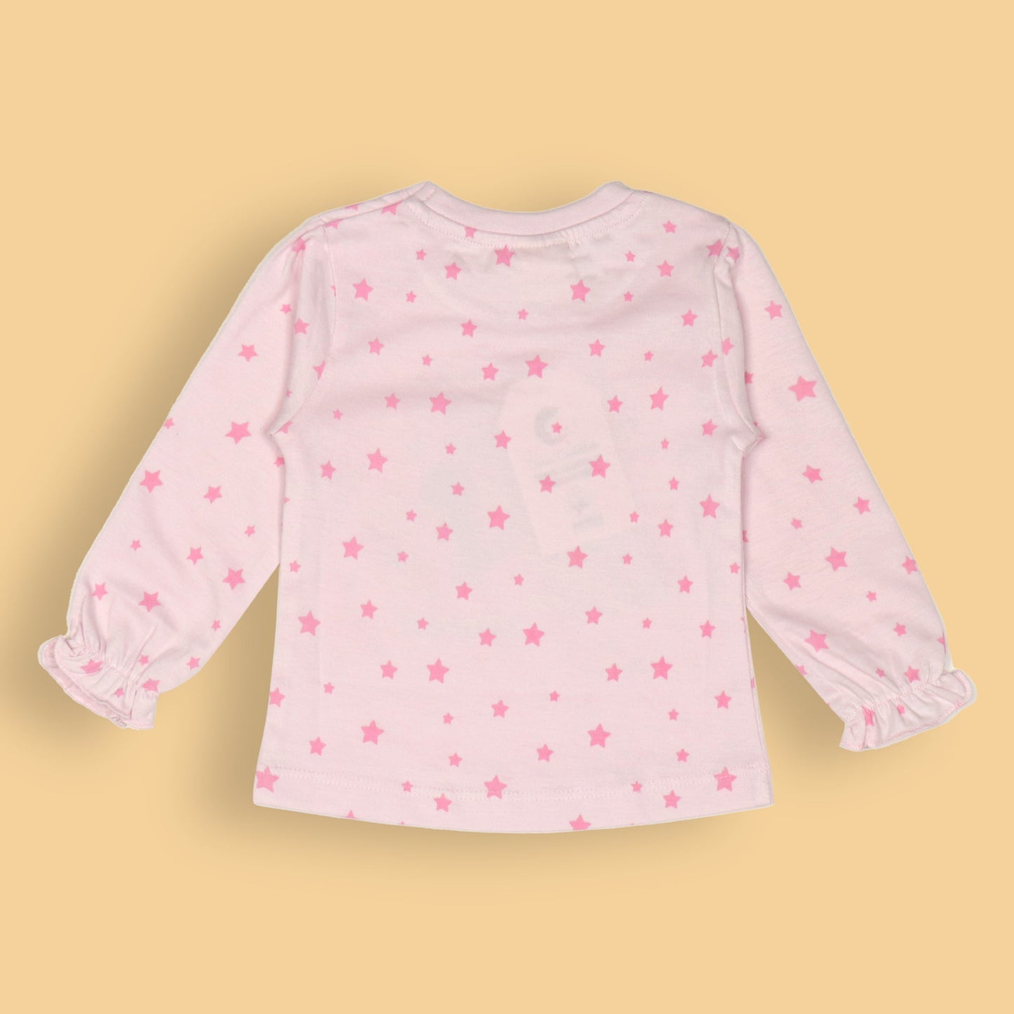 I Am a Super Saurus! Light Pink Tee by Cucumber – Girls’ Full Sleeves, Dino & Star Print, Soft Cotton Comfort