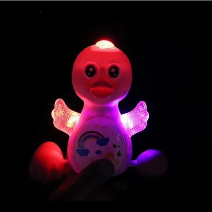 Dancing Duck Toy Funny Animal Swing Lovely Battery Operated Walking Learning Toy for Kids Multicolor