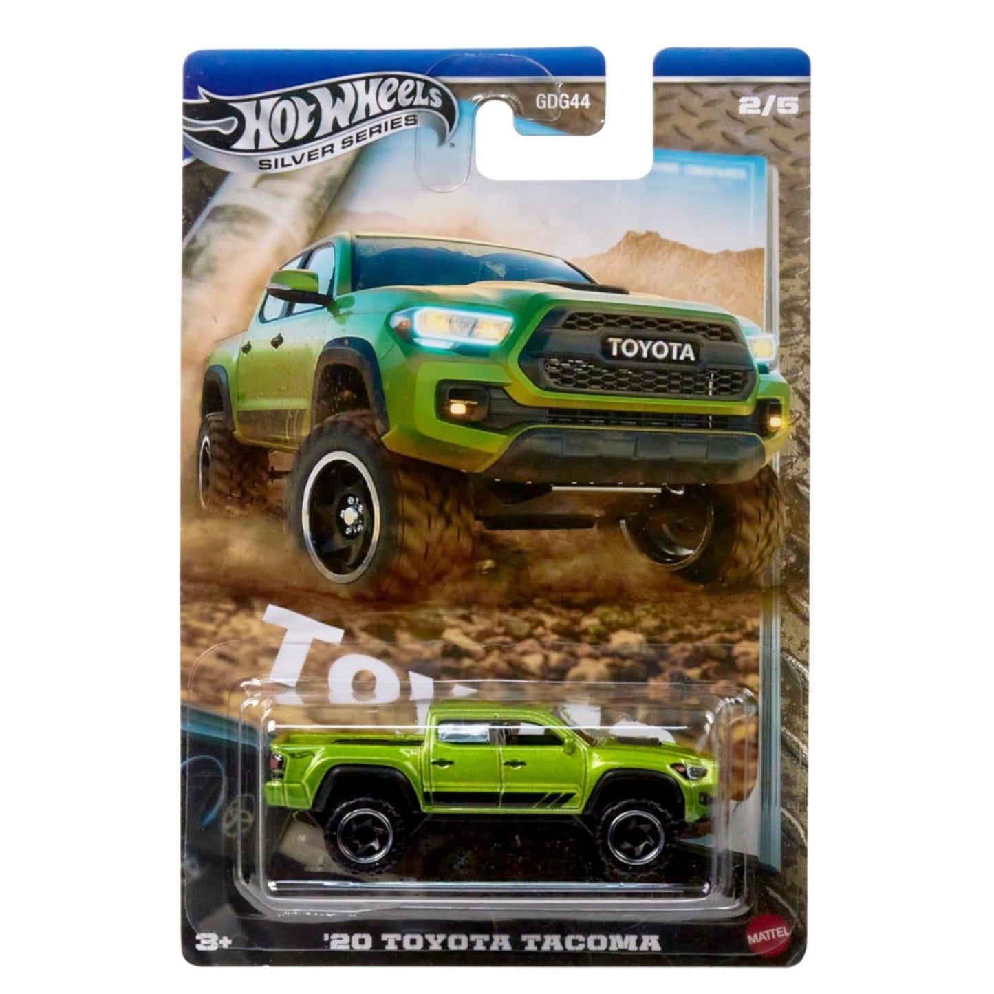 Hot Wheels 1:64 Die-Cast Toyota Tacoma Off-Road Truck with Raised Design