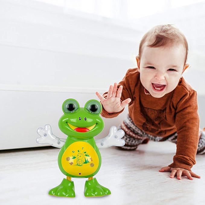 GOOYO Dancing Frog with LED Lights Flashing and Music Smart Interactive Electronic Singing Frog Toy Multi Color Toy for Toddler Boys and Girls