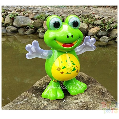 GOOYO Dancing Frog with LED Lights Flashing and Music Smart Interactive Electronic Singing Frog Toy Multi Color Toy for Toddler Boys and Girls