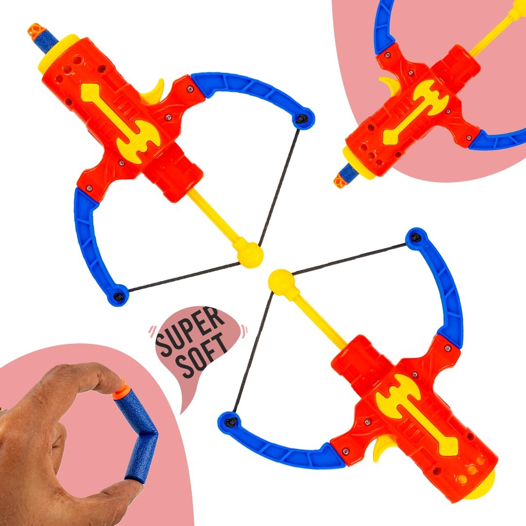 Ratna's Aero Gun with 4 Soft Bullets & 2 Plastic Balls Toys for Kids 5 Years Indoor & Outdoor Play