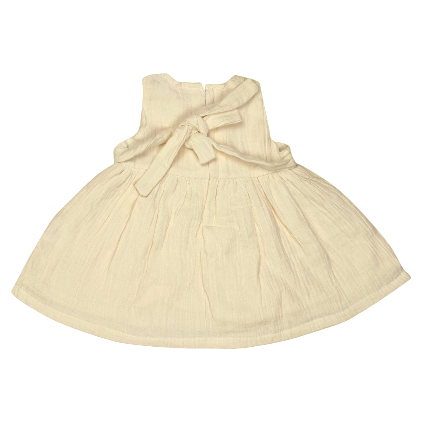 Orrigany Feather-Lite Cream Applique Frock -- Party Ready & Summer Breezy!