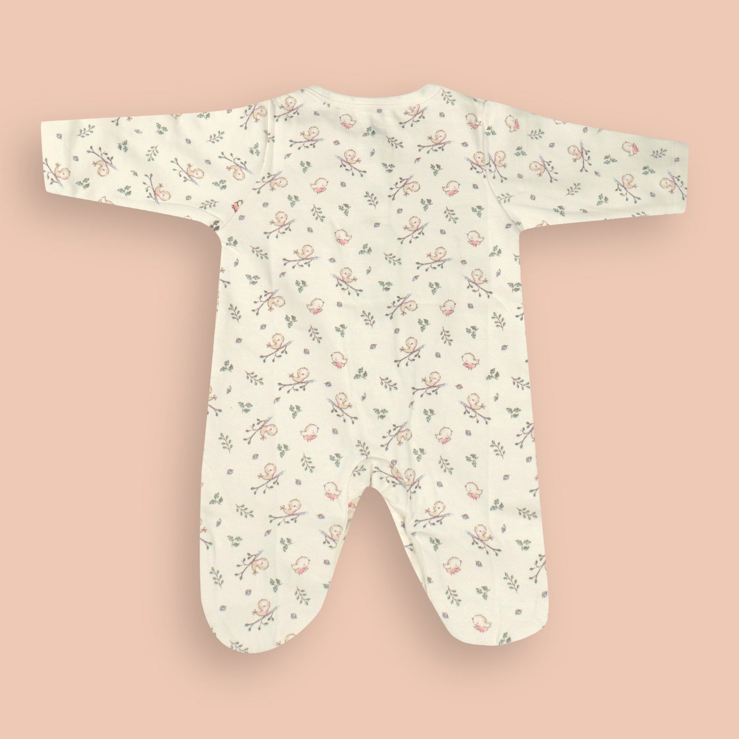 I-Bears Adorable Cream Bodysuit – Unisex Soft Cotton, Full Length with Button Closure, Cozy Everyday Wear