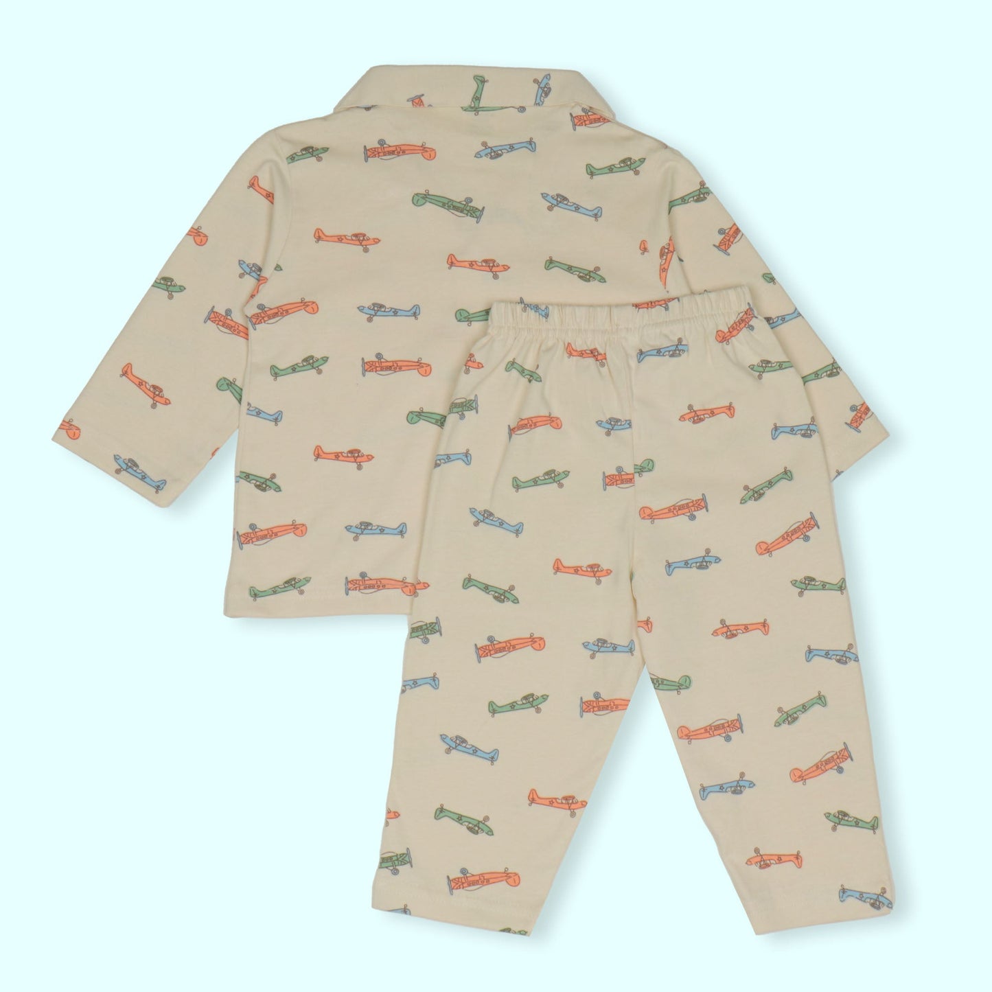 Zero Cozy Ticktock Pyjama Set: Cream Comfort for Dreamy Nights