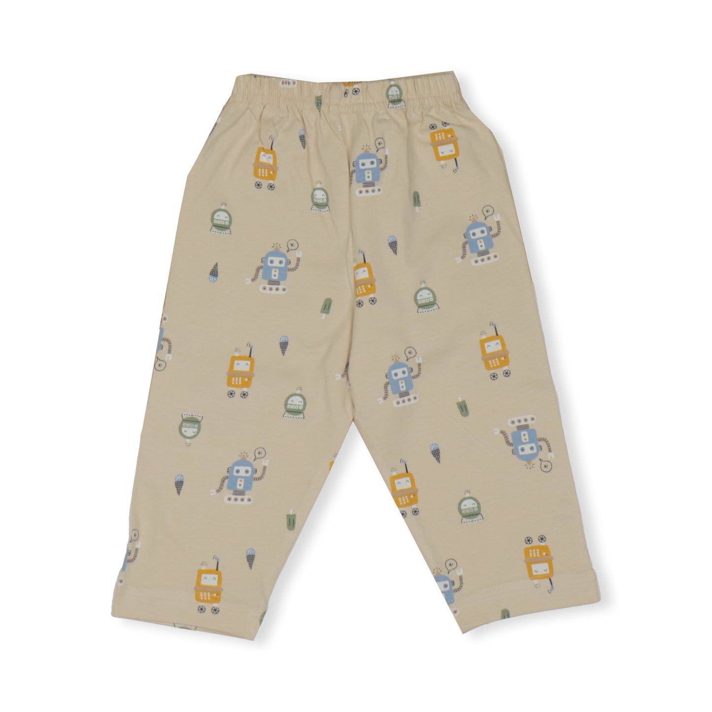 Zero Cuddly Bots: Cozy Creamy Night Pyjama Set