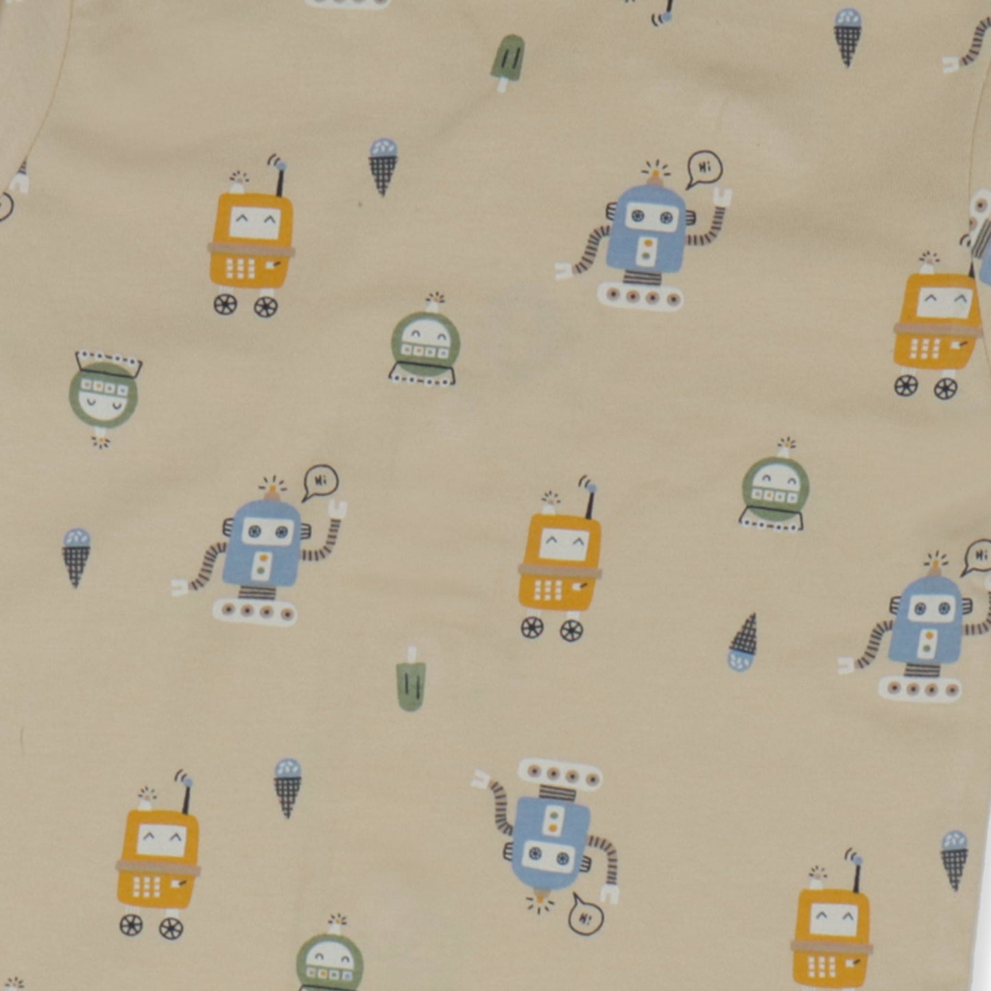 Zero Cuddly Bots: Cozy Creamy Night Pyjama Set