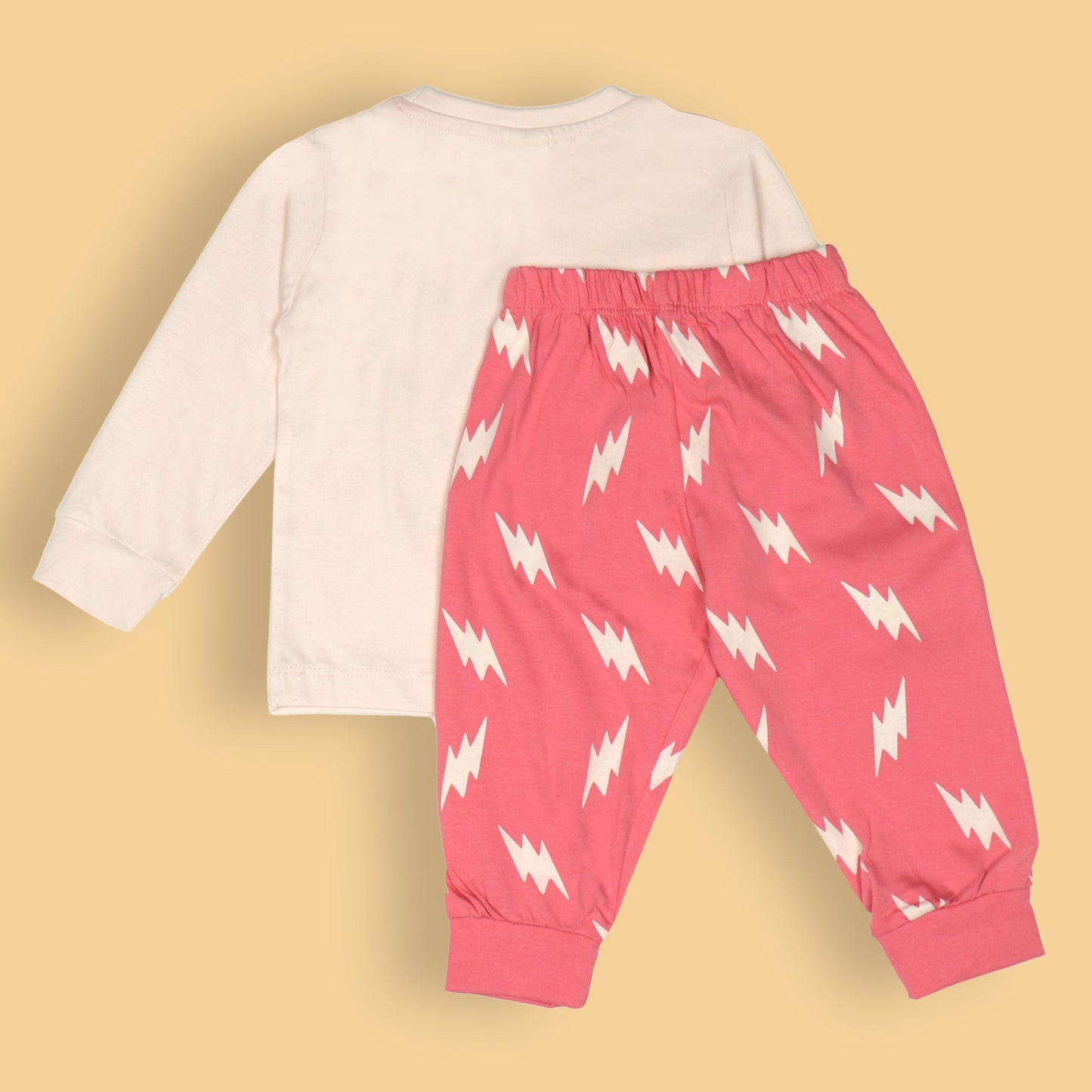 Cucumber Boys’ Soft Cotton Set – Cream ‘Super Friend Confidence’ Tee & Dark Pink Jogger Pants