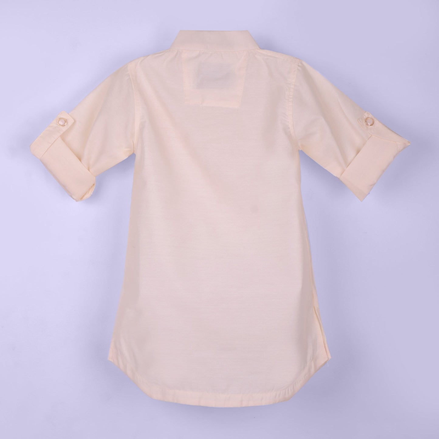 Classic Cream – Boys’ Kurta Pyjama with Striped & Embellished Jacket
