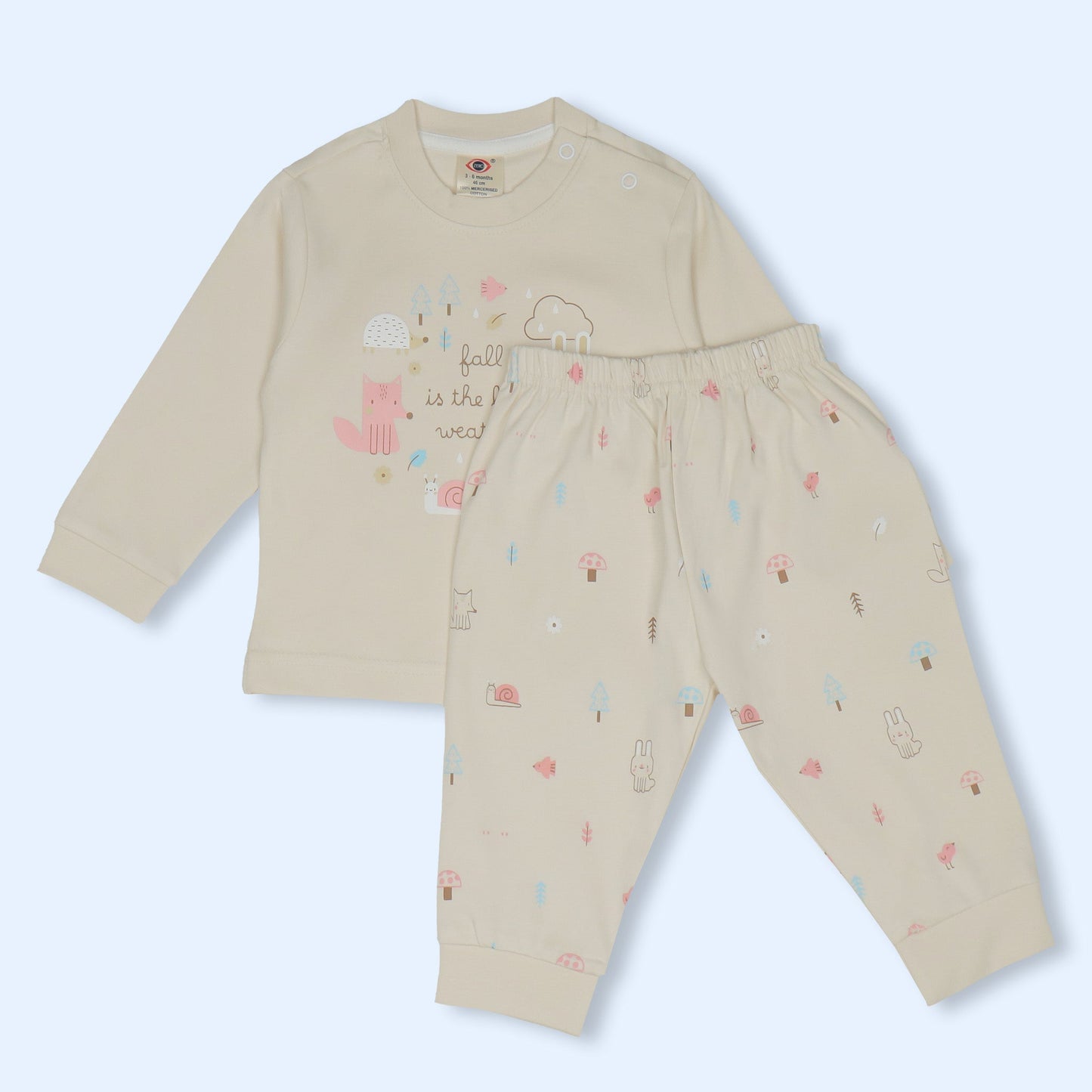 Cozy Critter Dreams: Zero's Warm & Whimsical PJ Sets in Light Peach