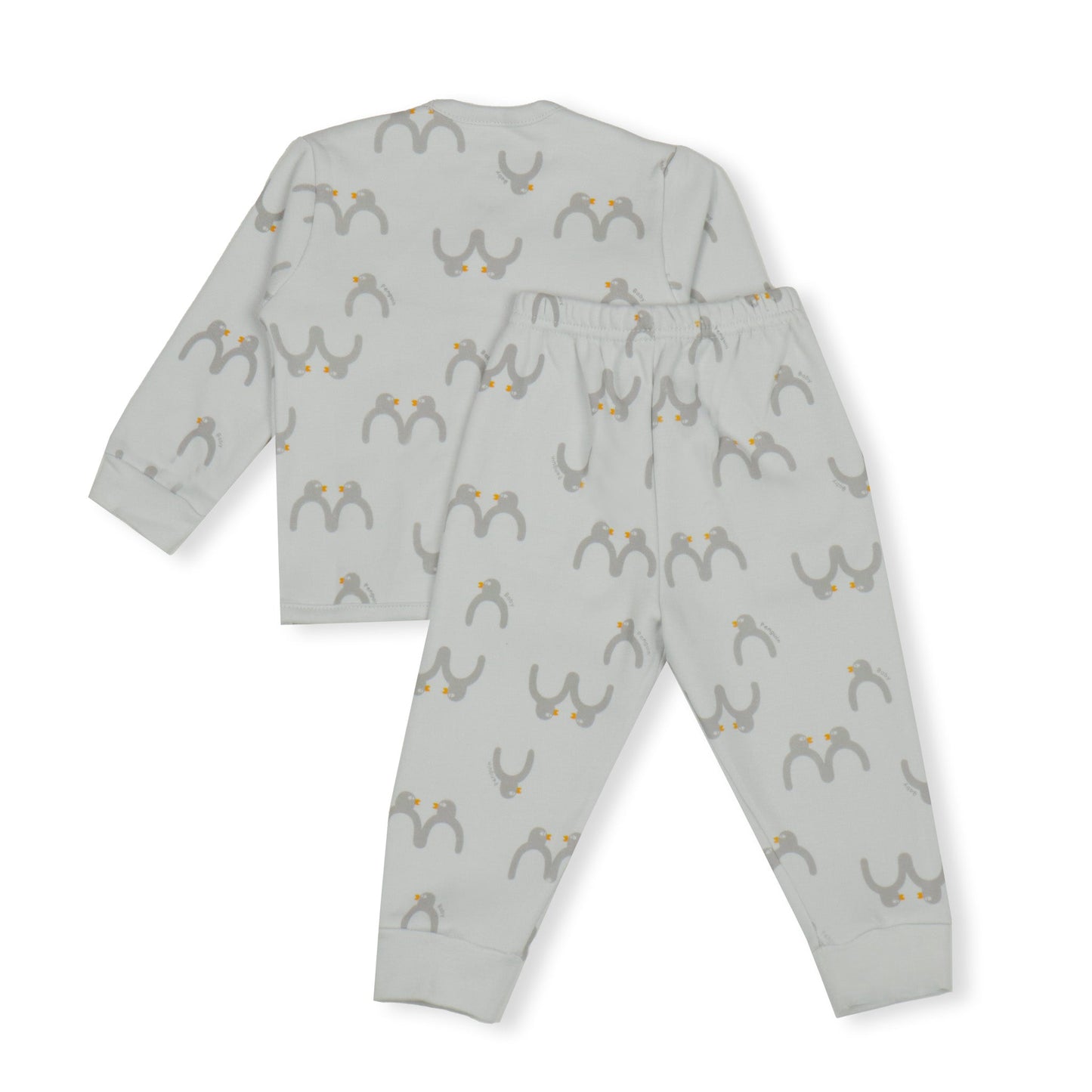 Silver Snooze Squad: Pink Rabbit's Cozy All-Print Pyjama Set