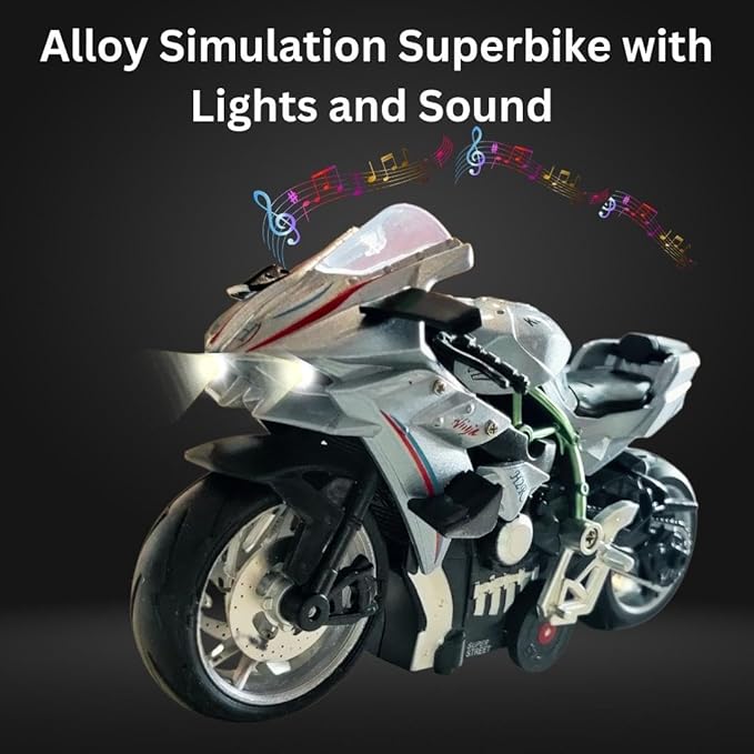 New Play Compatible Grey Hot Racing Sports Bike Building Blocks for Kids (Multi-Colored_Pack of 1)