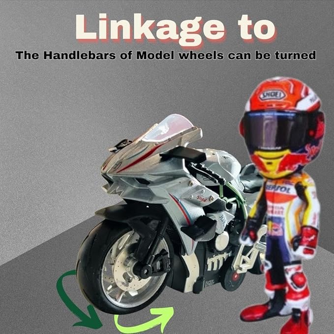 New Play Compatible Grey Hot Racing Sports Bike Building Blocks for Kids (Multi-Colored_Pack of 1)