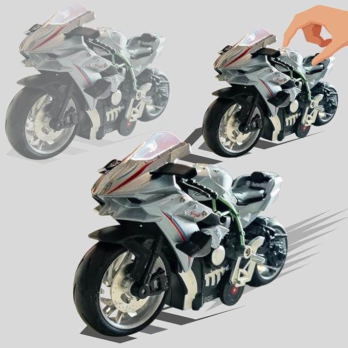 New Play Compatible Grey Hot Racing Sports Bike Building Blocks for Kids (Multi-Colored_Pack of 1)