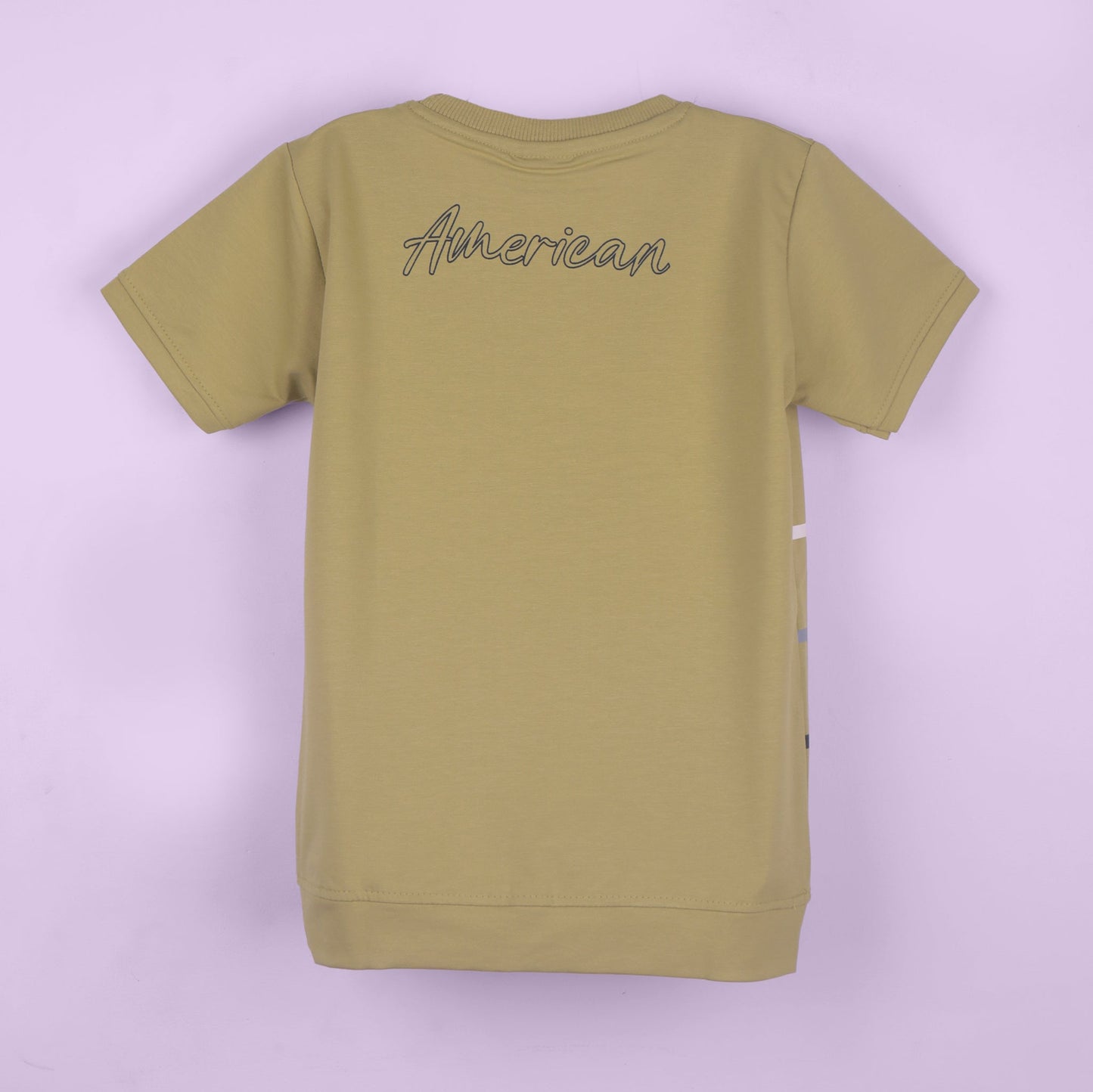 Playful Prints – Boys’ Olive Green Full Sleeve Tee & Capris Set